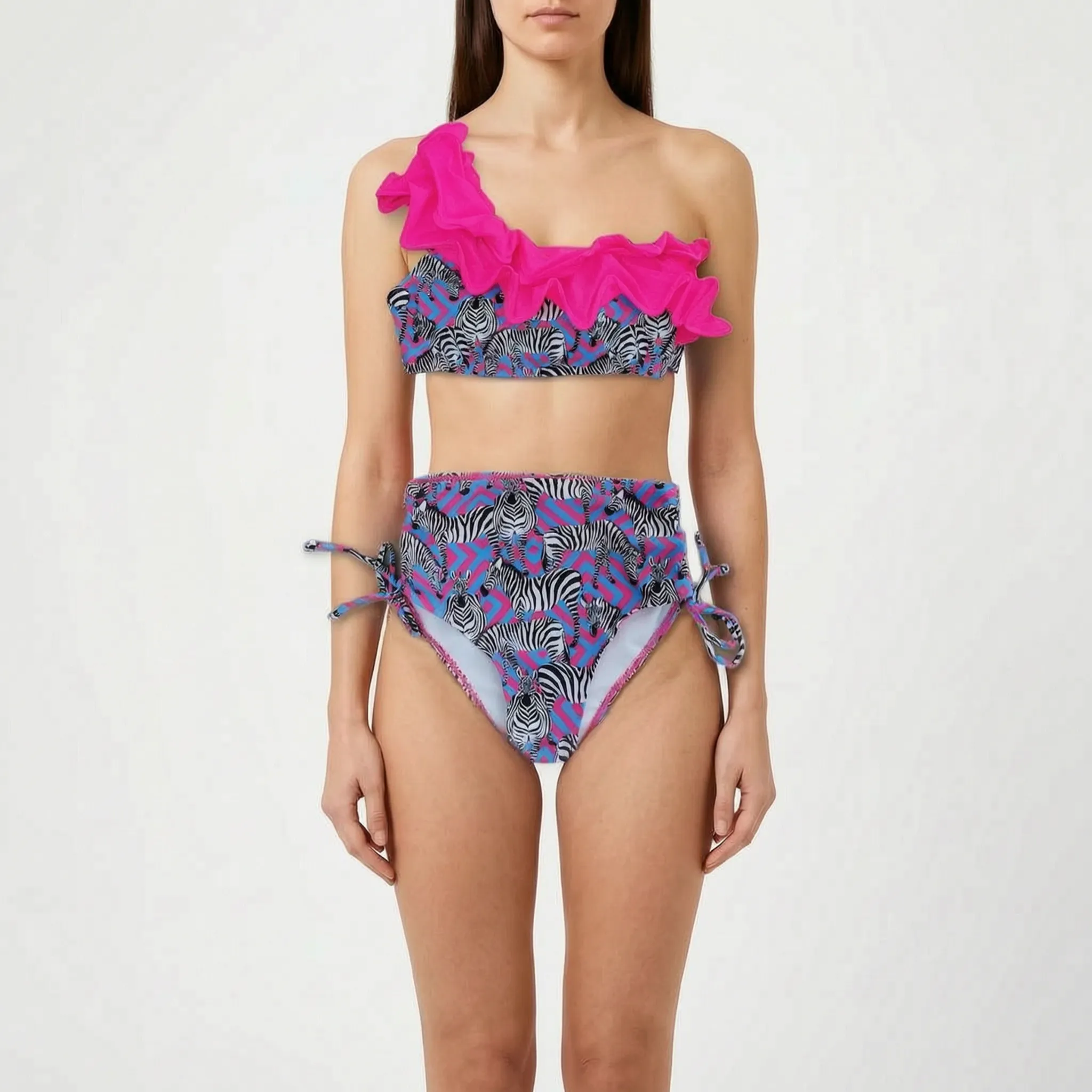 Nordspur | Veliura Ruffled High Waisted Bikini Set