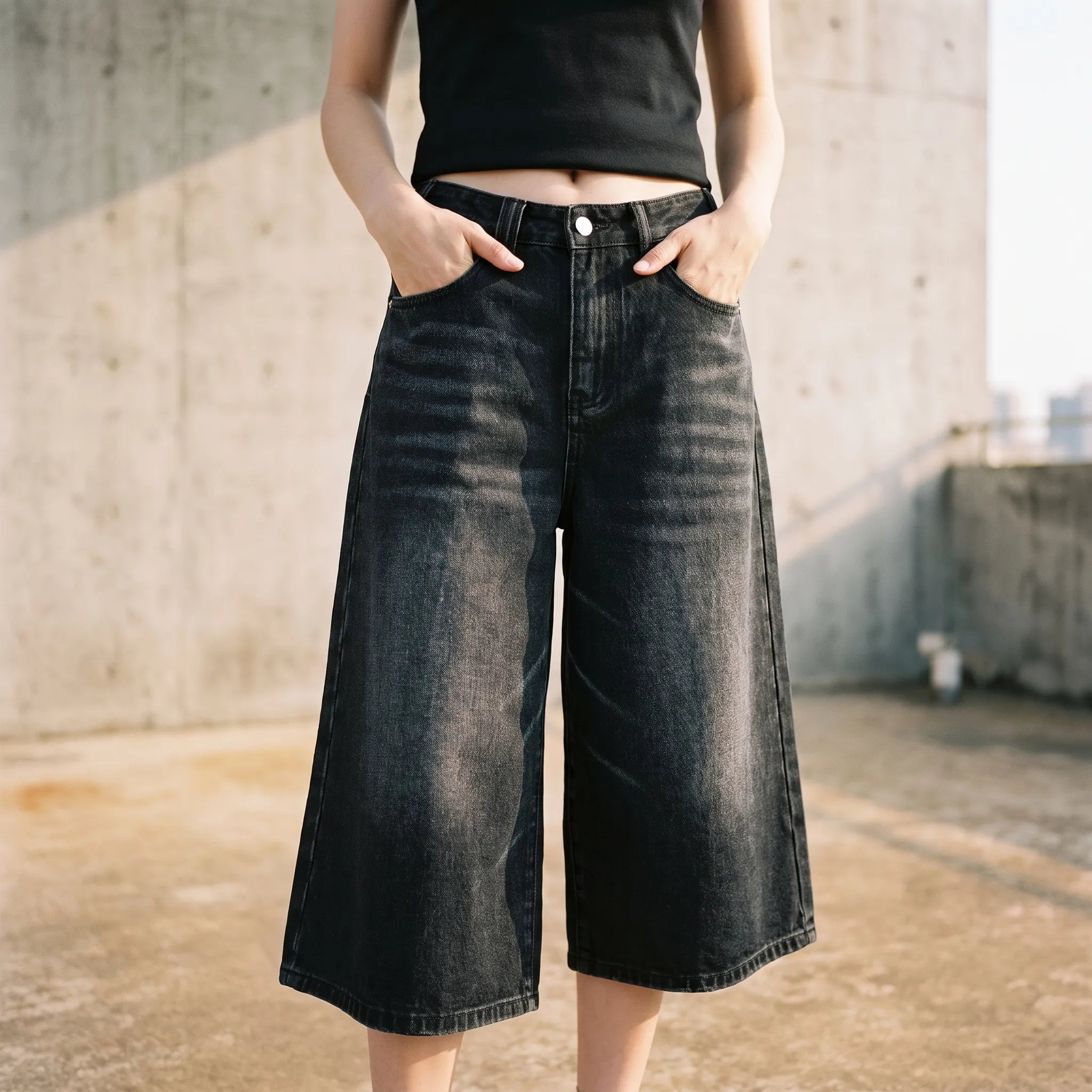 Nordspur | Vellera Vintage Wash Wide Leg Shorts