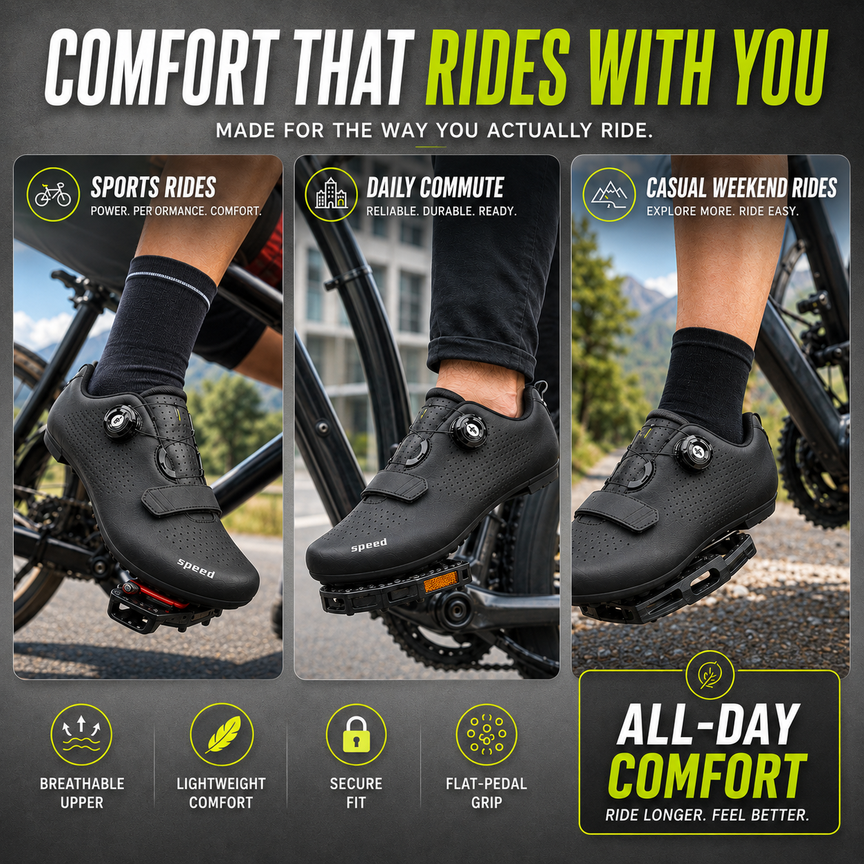 Nordspur | Velodrix Cleat-Free Flat Pedal Cycling Shoe