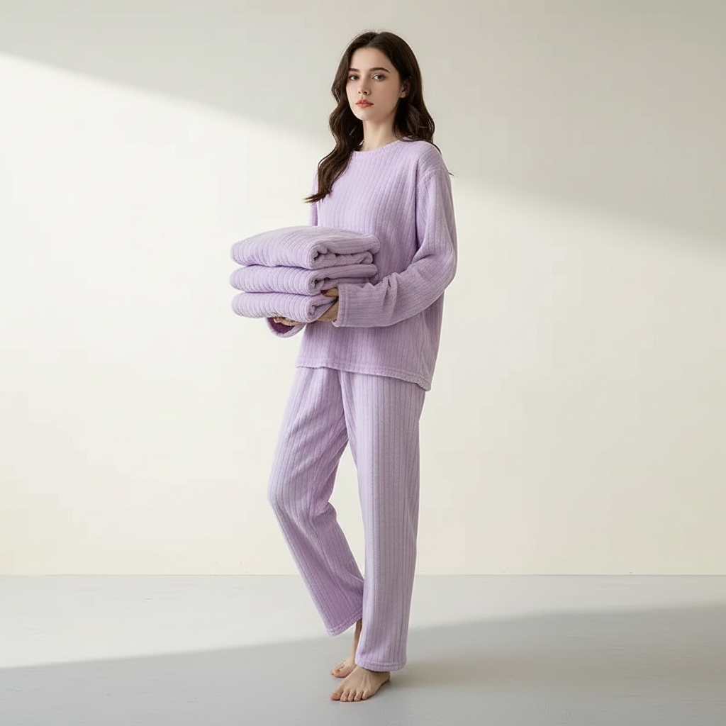 Nordspur | VelouraWarm Padded Long Sleeve Pajama Set