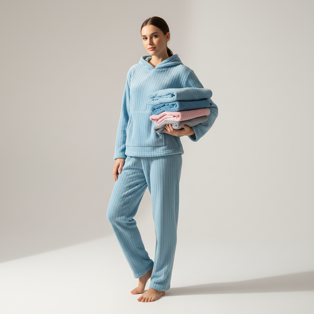 Nordspur | VelouraWarm Padded Long Sleeve Pajama Set