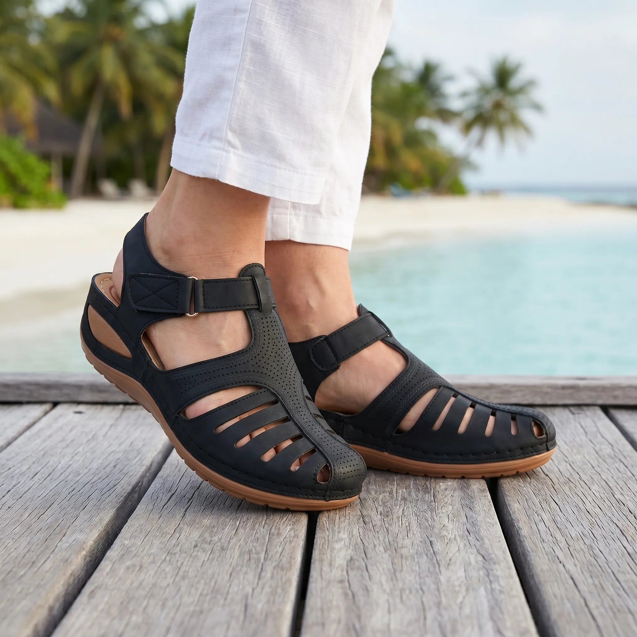 Nordspur | Velsura Casual Low Wedge Summer Sandals