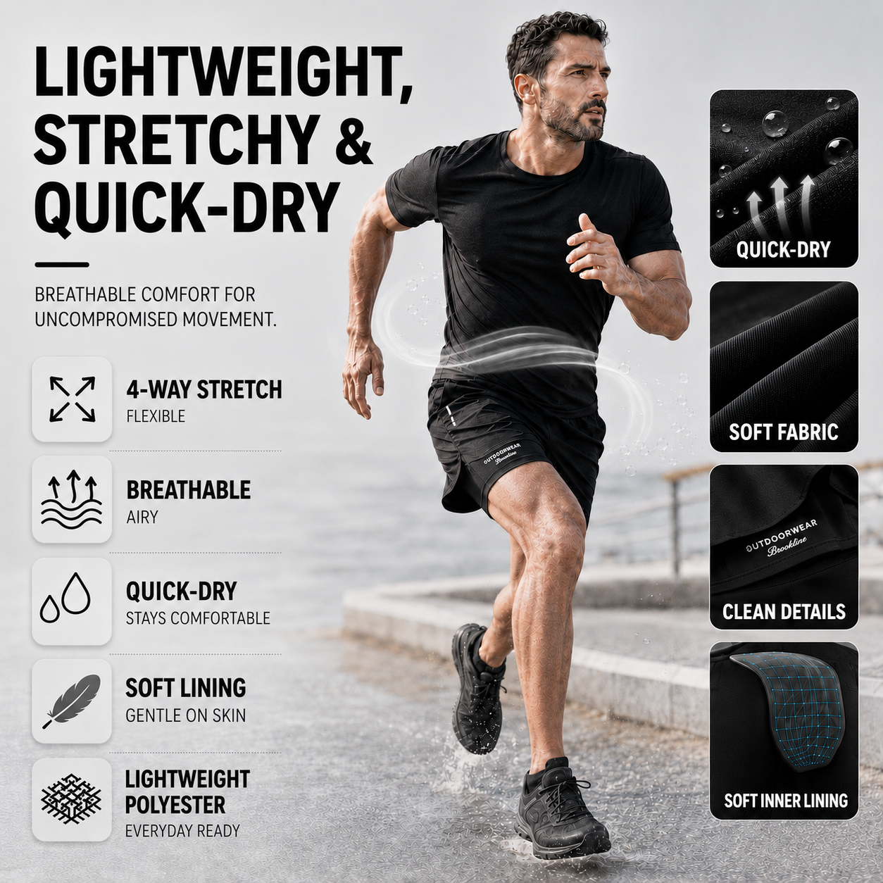 Nordspur | Veltoro Two In One Running Shorts