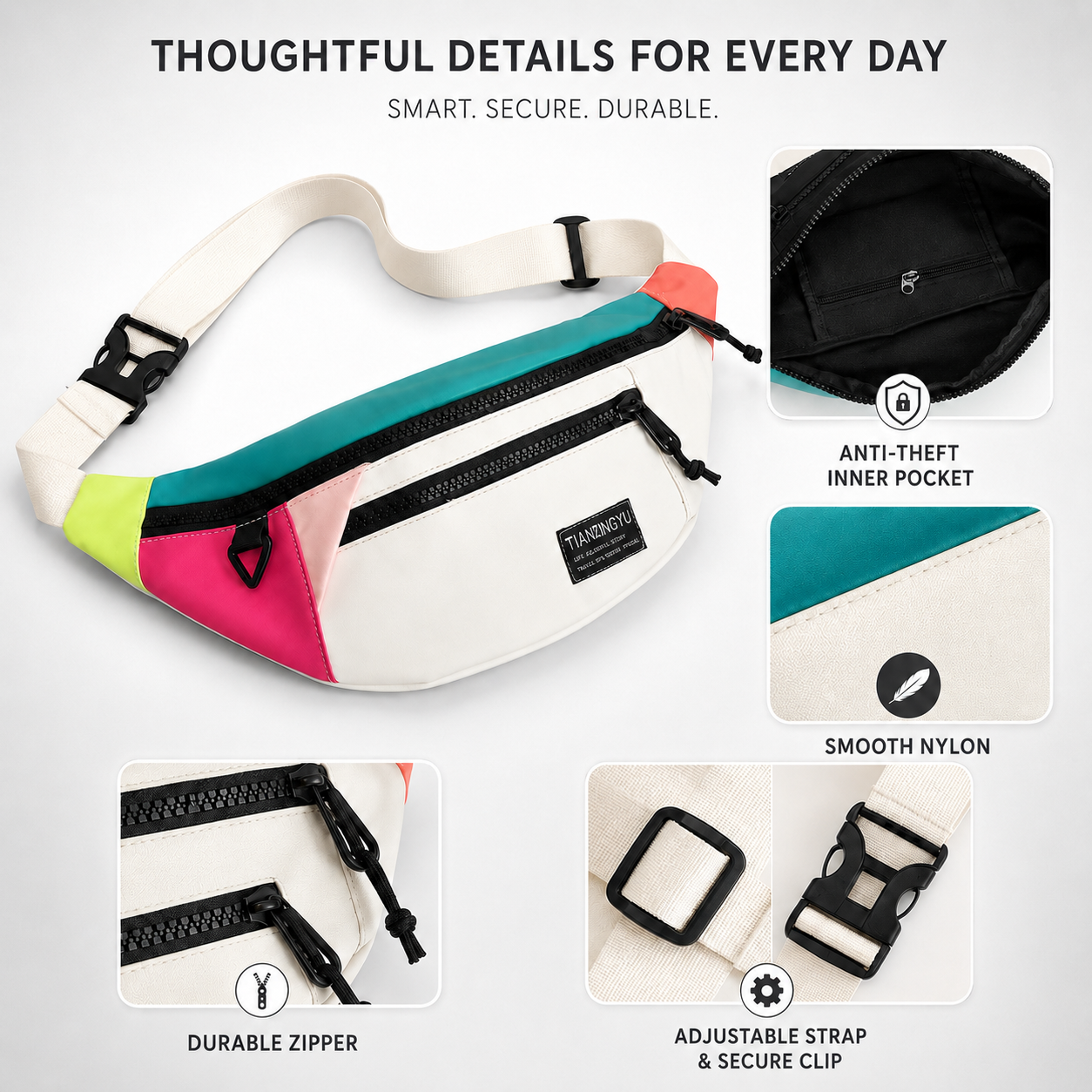 Nordspur | Veltroxa Casual Nylon Crossbody Bag