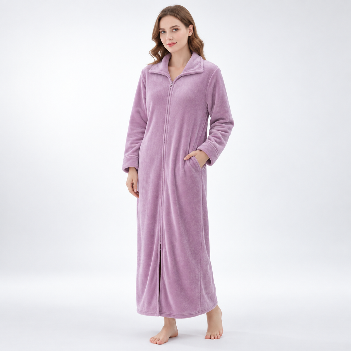 Nordspur | Veluella Full Length Zip Dressing Gown