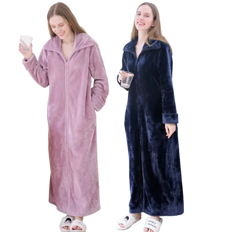 Nordspur | Veluella Full Length Zip Dressing Gown