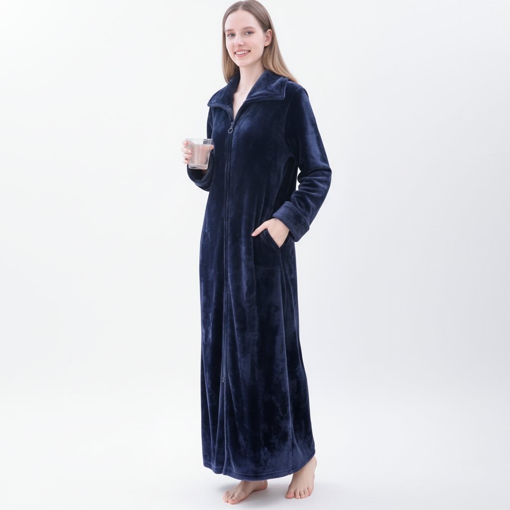 Nordspur | Veluella Full Length Zip Dressing Gown