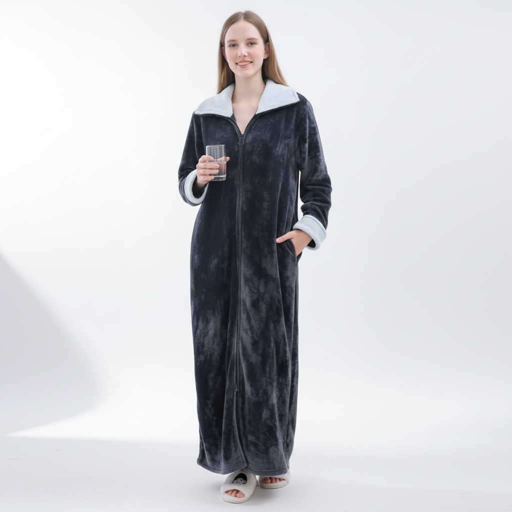 Nordspur | Veluella Full Length Zip Dressing Gown