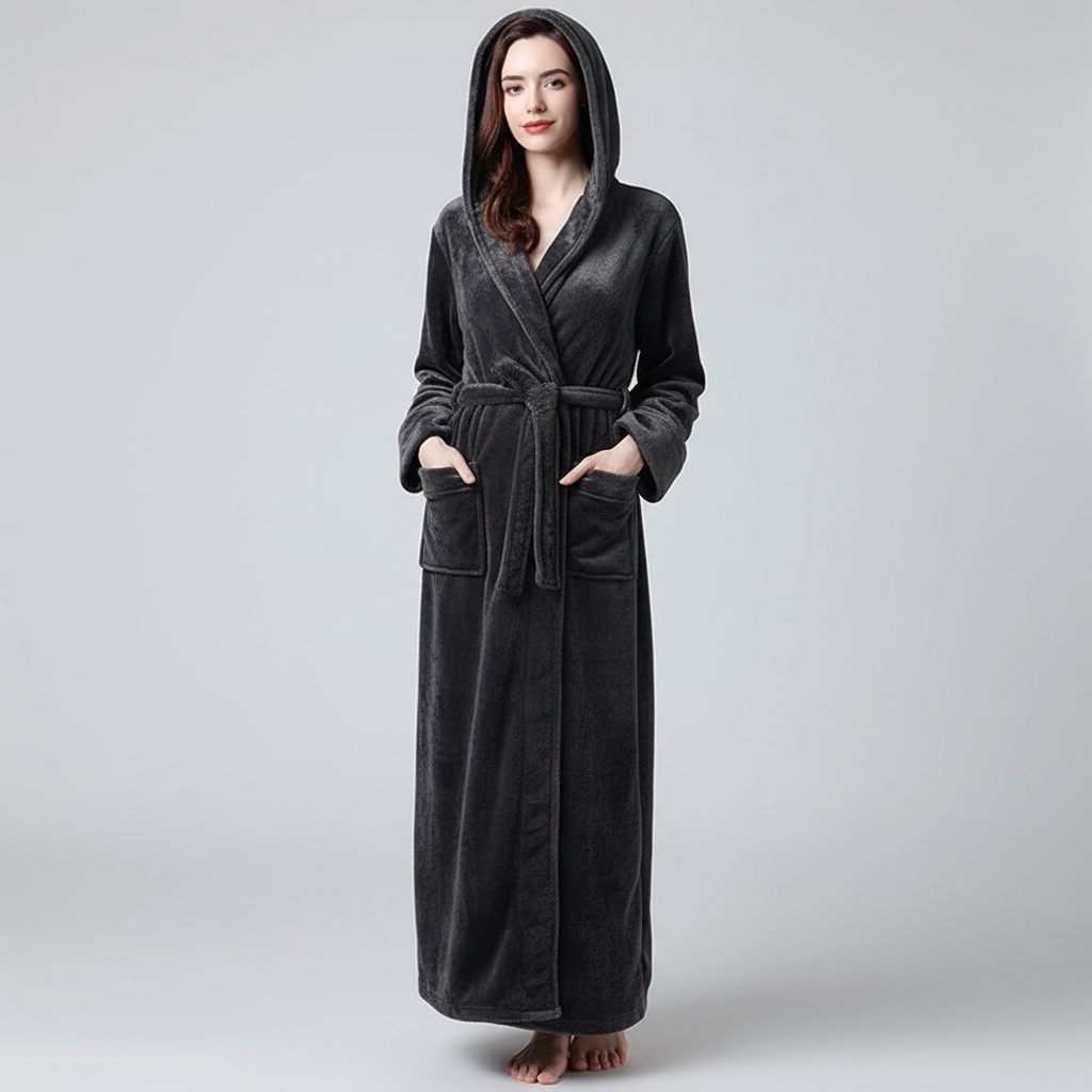Nordspur | Velurine Extra Long Hooded Robe