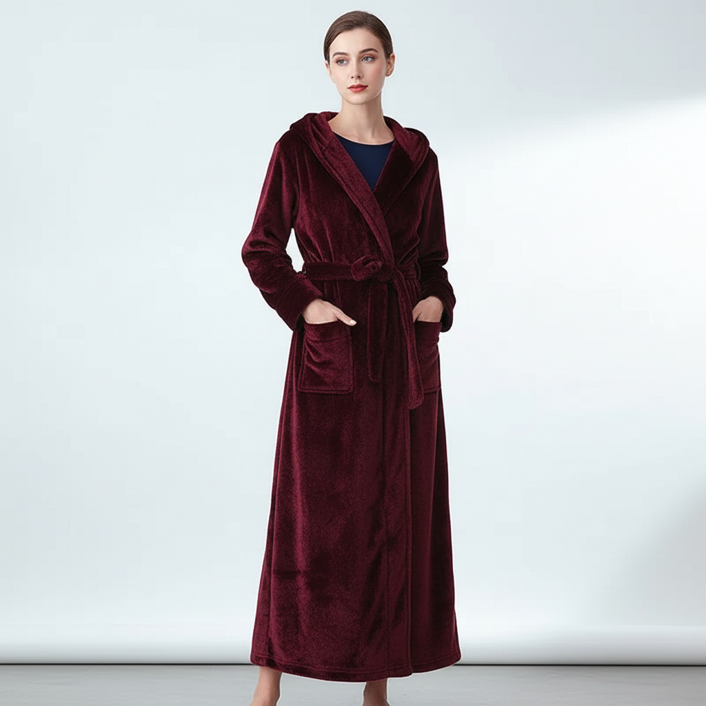 Nordspur | Velurine Extra Long Hooded Robe