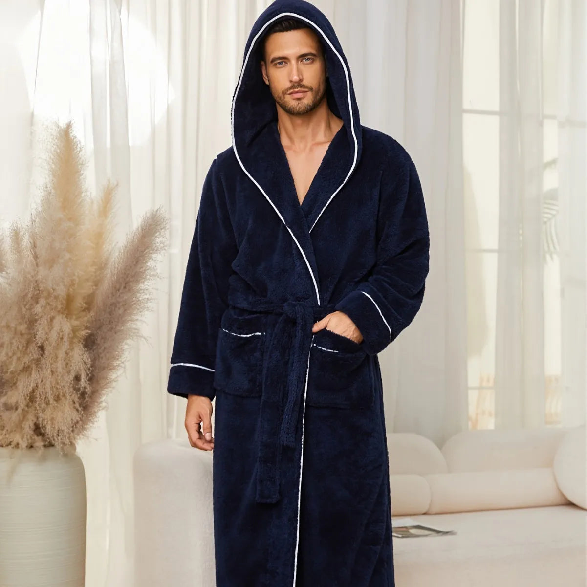 Nordspur | Veluroan Hooded Long Bathrobe