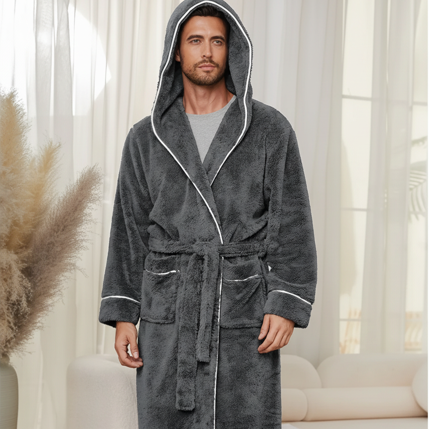 Nordspur | Veluroan Hooded Long Bathrobe