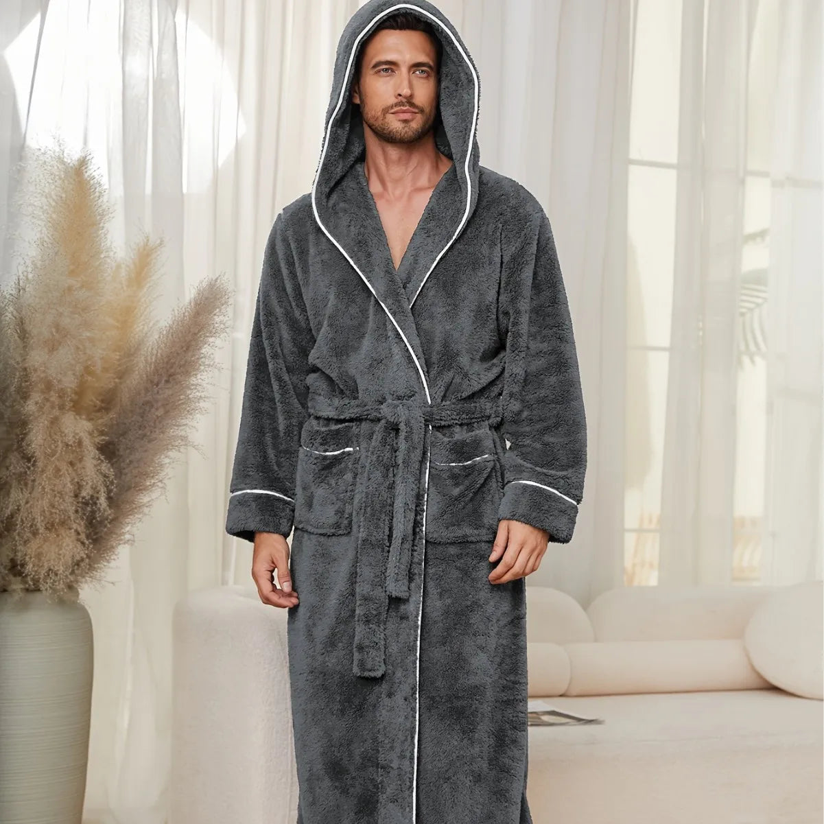 Nordspur | Veluroan Hooded Long Bathrobe