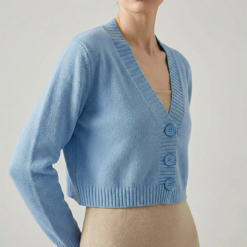 Nordspur | Veralynx Cropped V Neck Cardigan