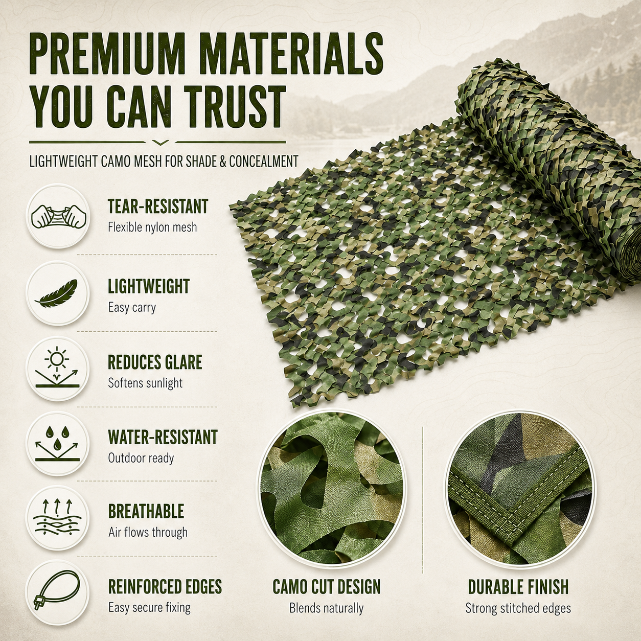 Nordspur | Verdacamo Large Camouflage Mesh Roll