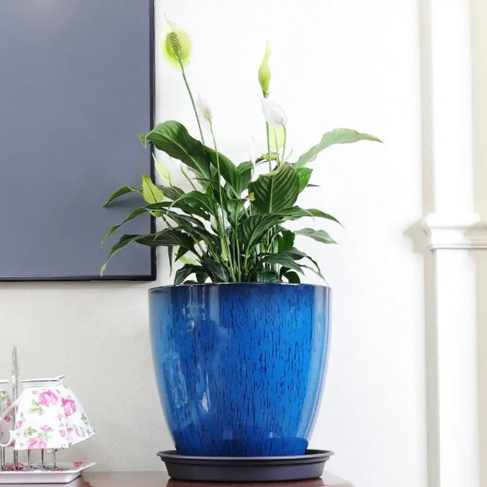 Nordspur | Verdanta Deep Round Planter With Matching Saucer