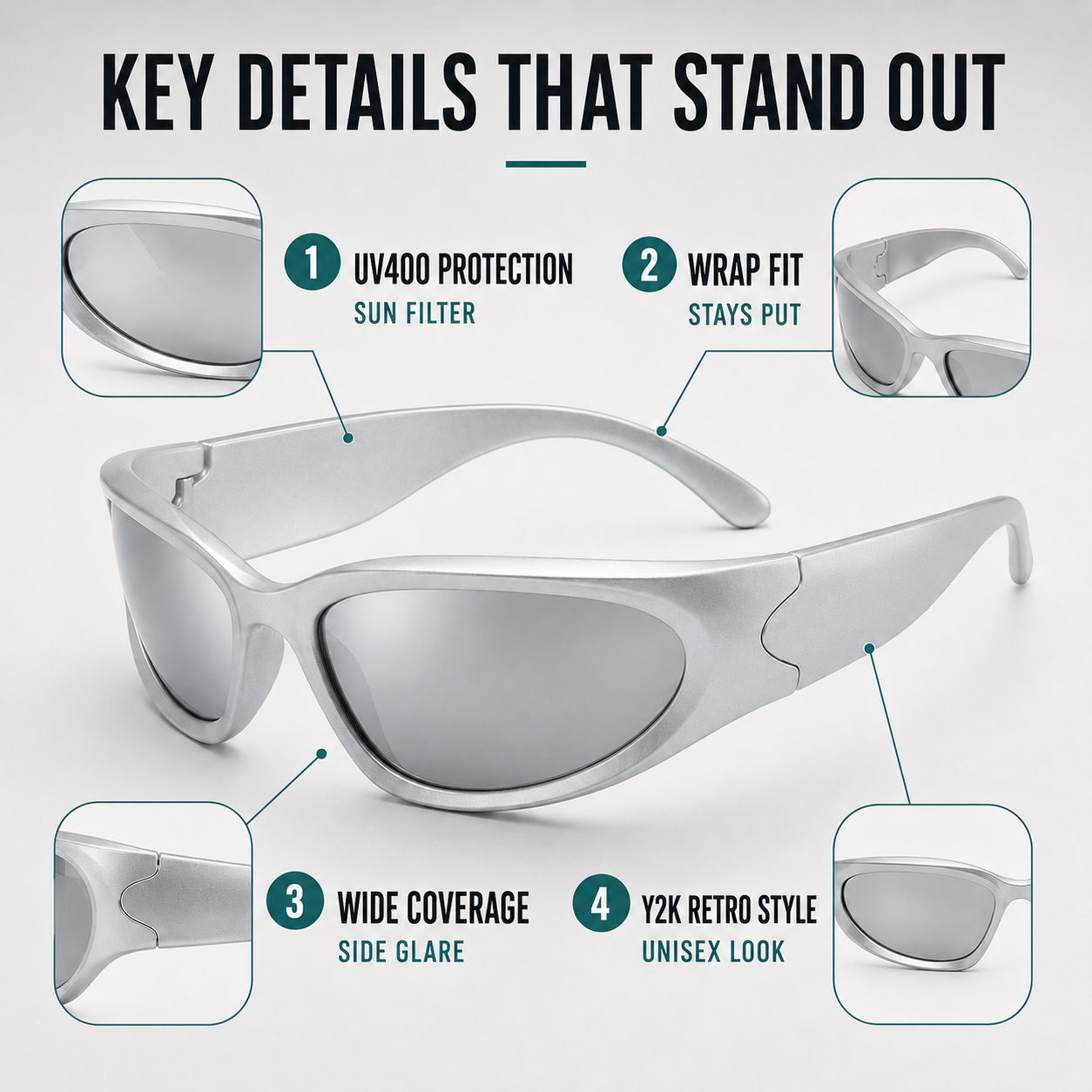 Nordspur | Vextron Wraparound Uv400 Sport Sunglasses