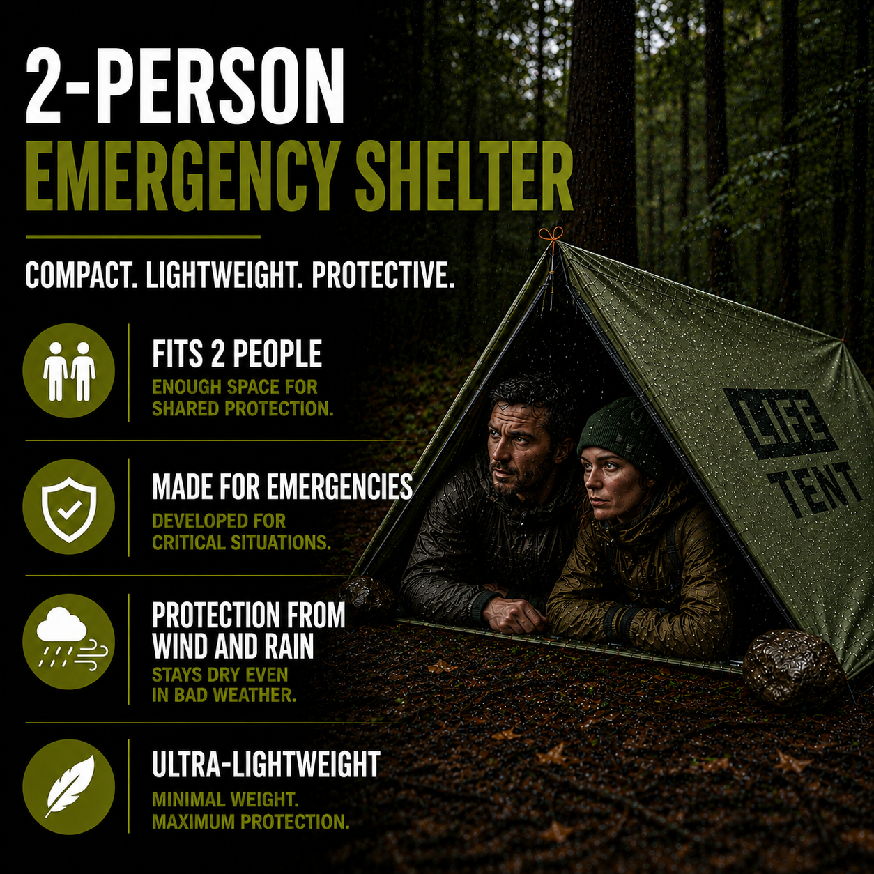 Nordspur | Vigoraid Two Person Compact Emergency Tent