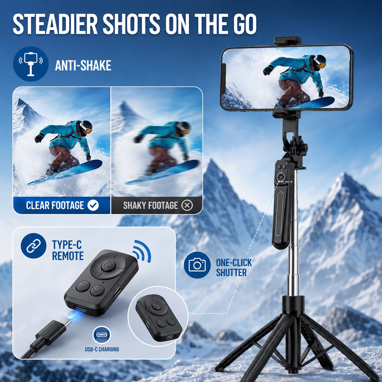 Nordspur | Virella Collapsible Stainless Steel Tripod