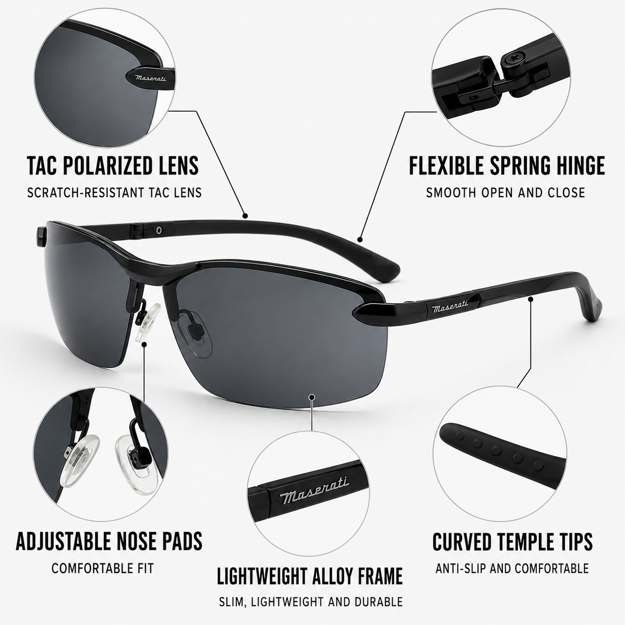 Nordspur | Visentra Lightweight Frameless Polarised Sunglasses
