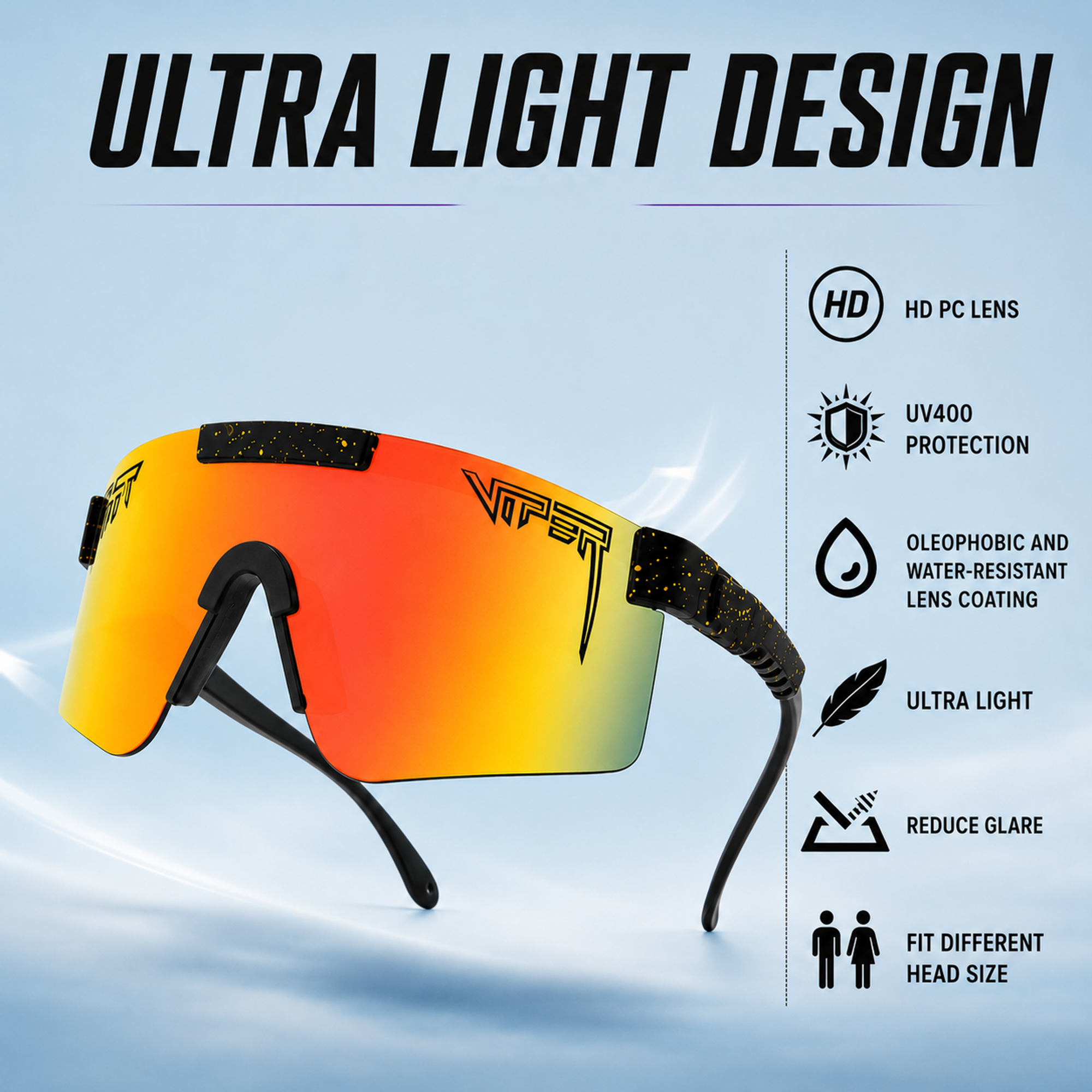 Nordspur | Vyndra Oversized Sport Shield Sunglasses