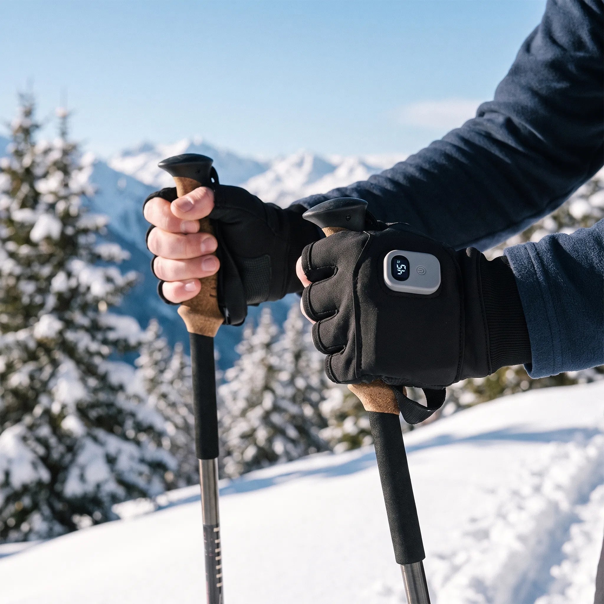Nordspur | WarmGrip Fingerless Heated Cycling Gloves