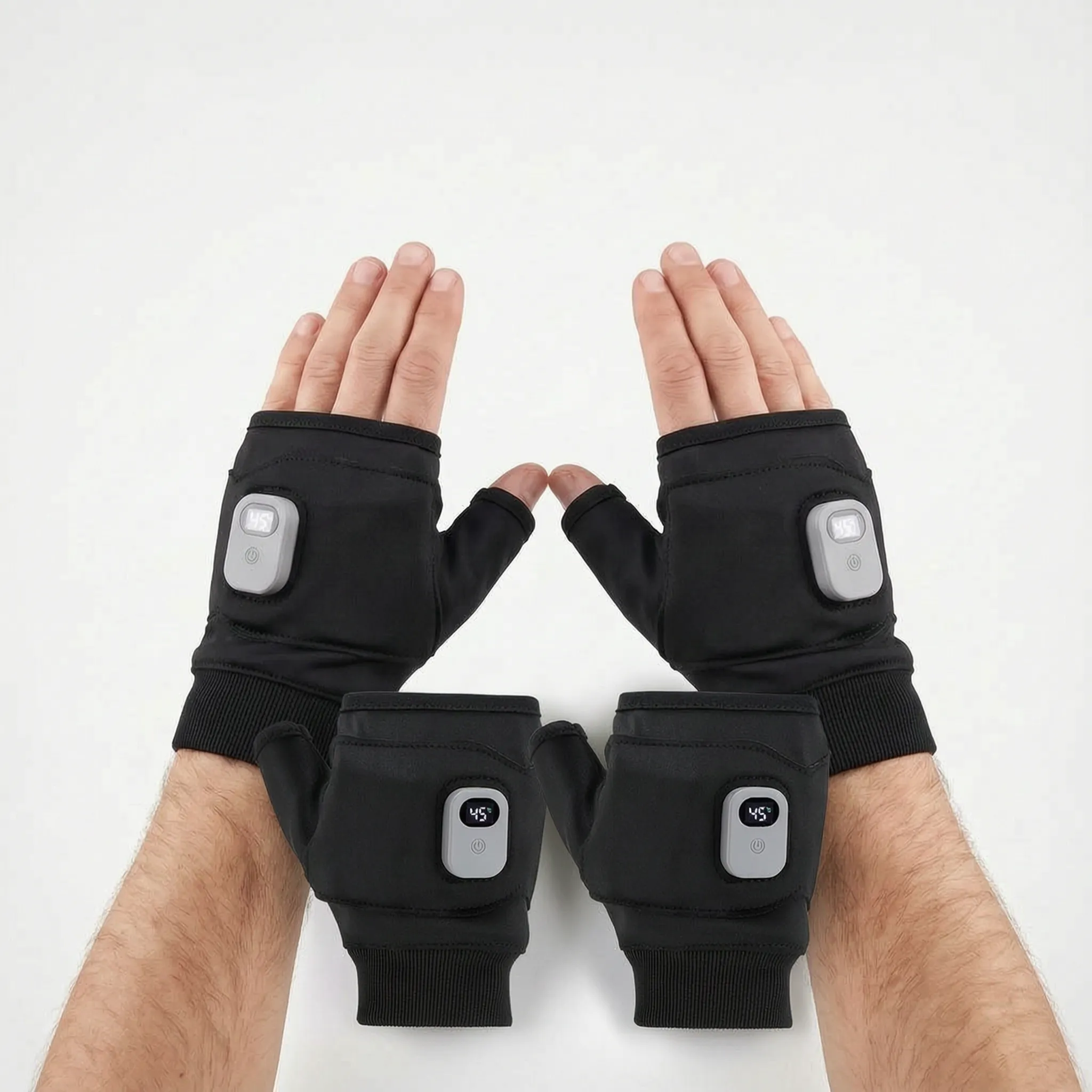 Nordspur | WarmGrip Fingerless Heated Cycling Gloves
