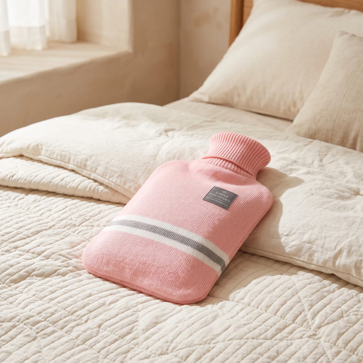 Nordspur | Warmis Traditional Ribbed Hot Water Bottle With Cover