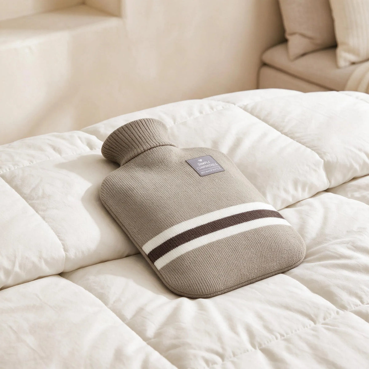 Nordspur | Warmis Traditional Ribbed Hot Water Bottle With Cover
