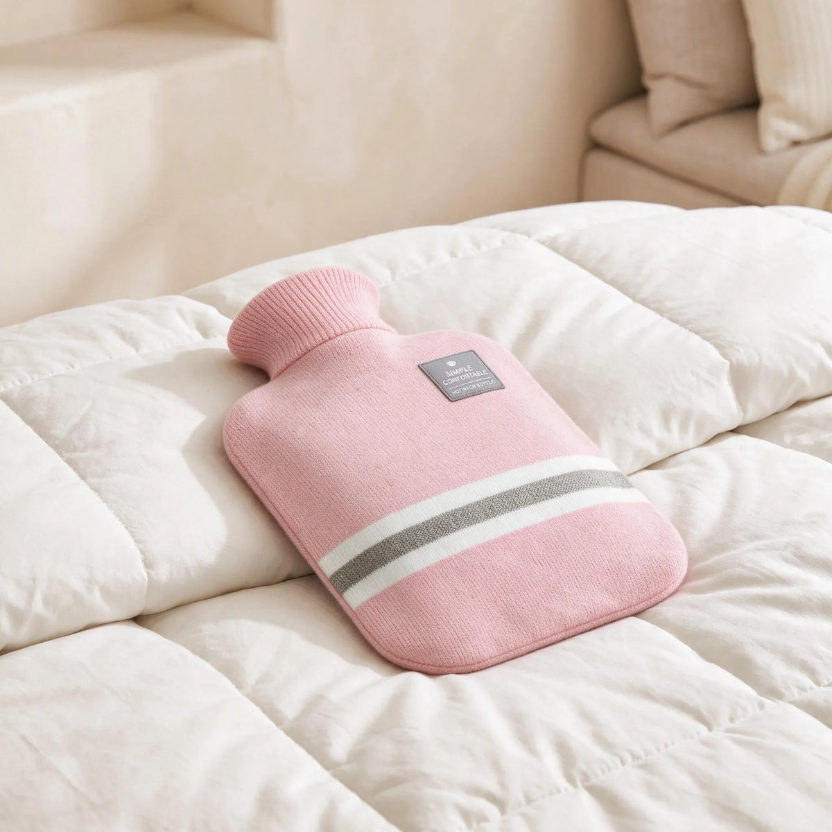 Nordspur | Warmis Traditional Ribbed Hot Water Bottle With Cover