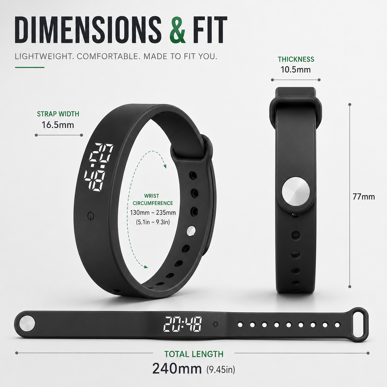 Nordspur | Waterproof Silicone Strap Smartwatch