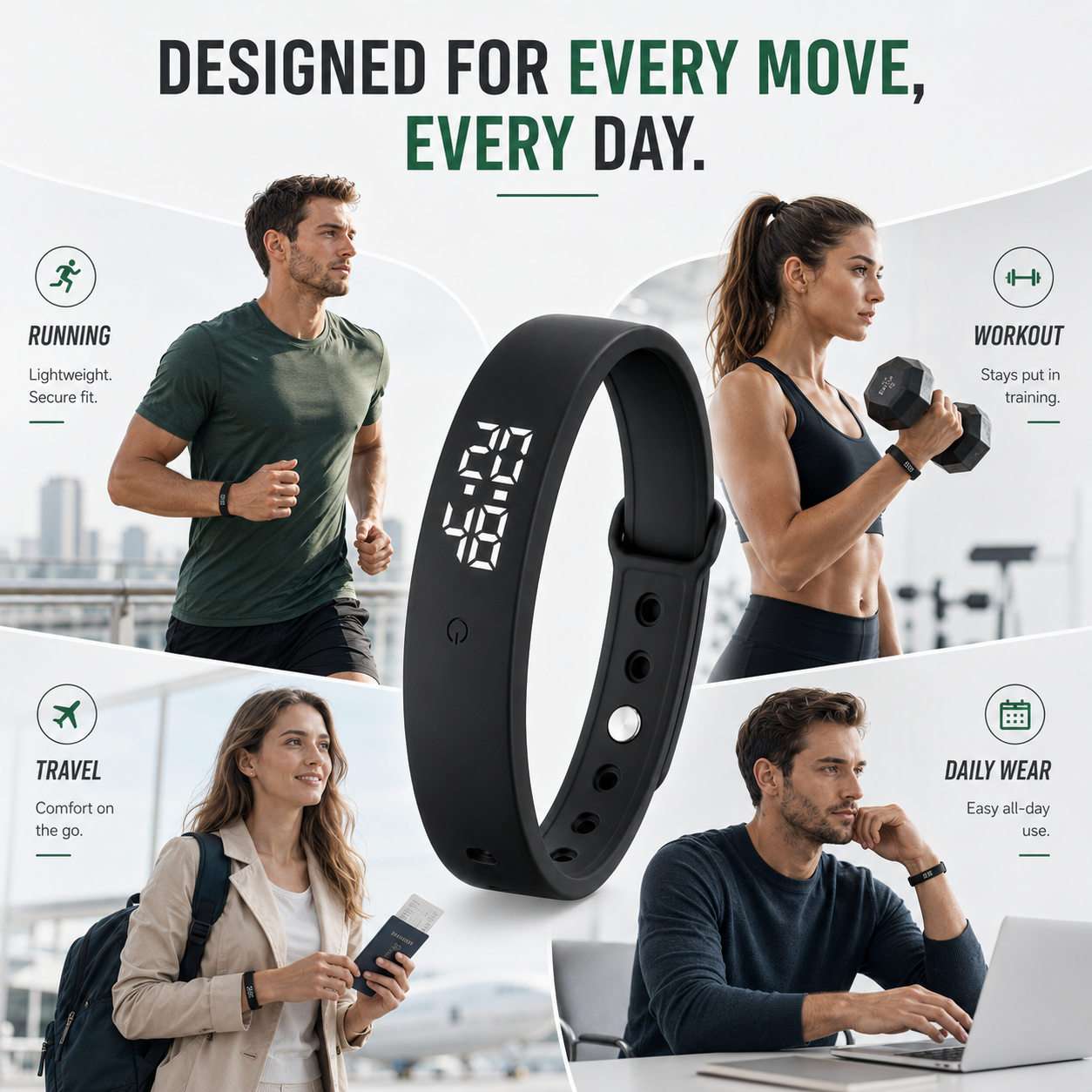 Nordspur | Waterproof Silicone Strap Smartwatch