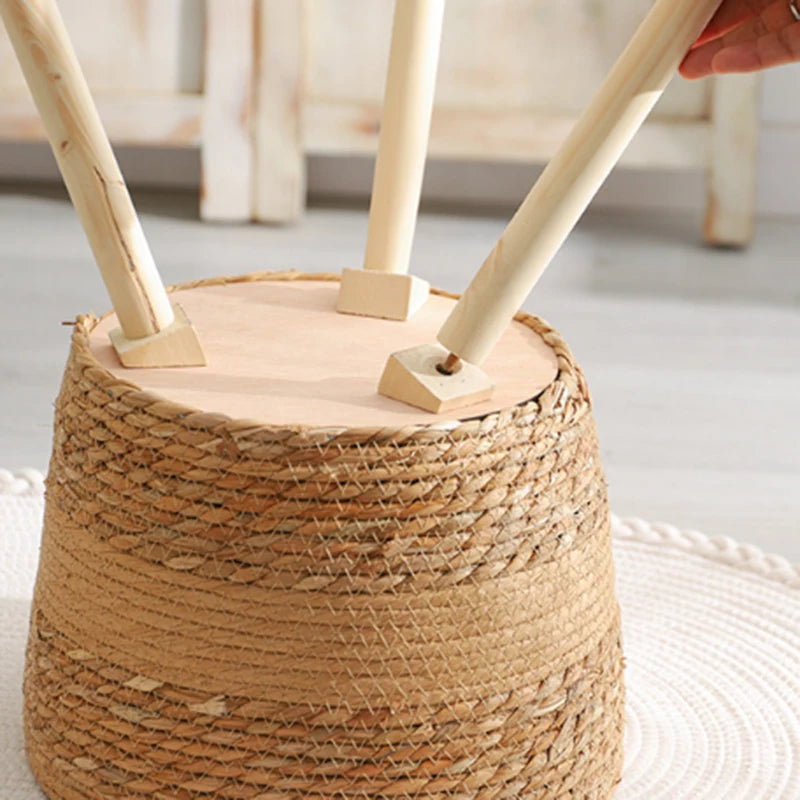 Nordspur | Weavehold Floor-Standing Woven Basket Planter Stand