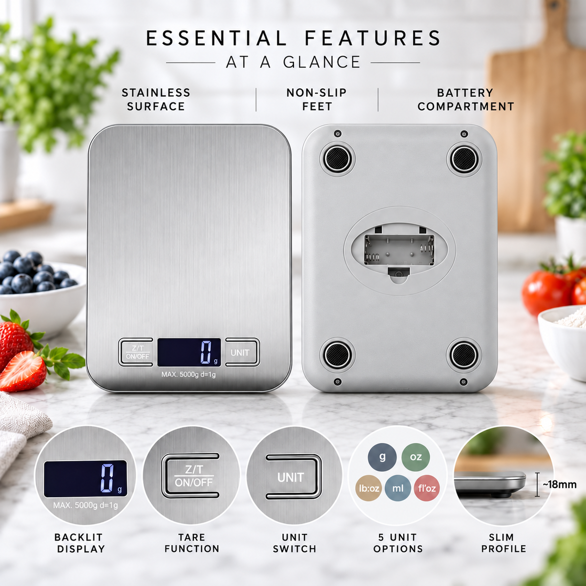 Nordspur | Weighlyx Compact Digital Kitchen Scale