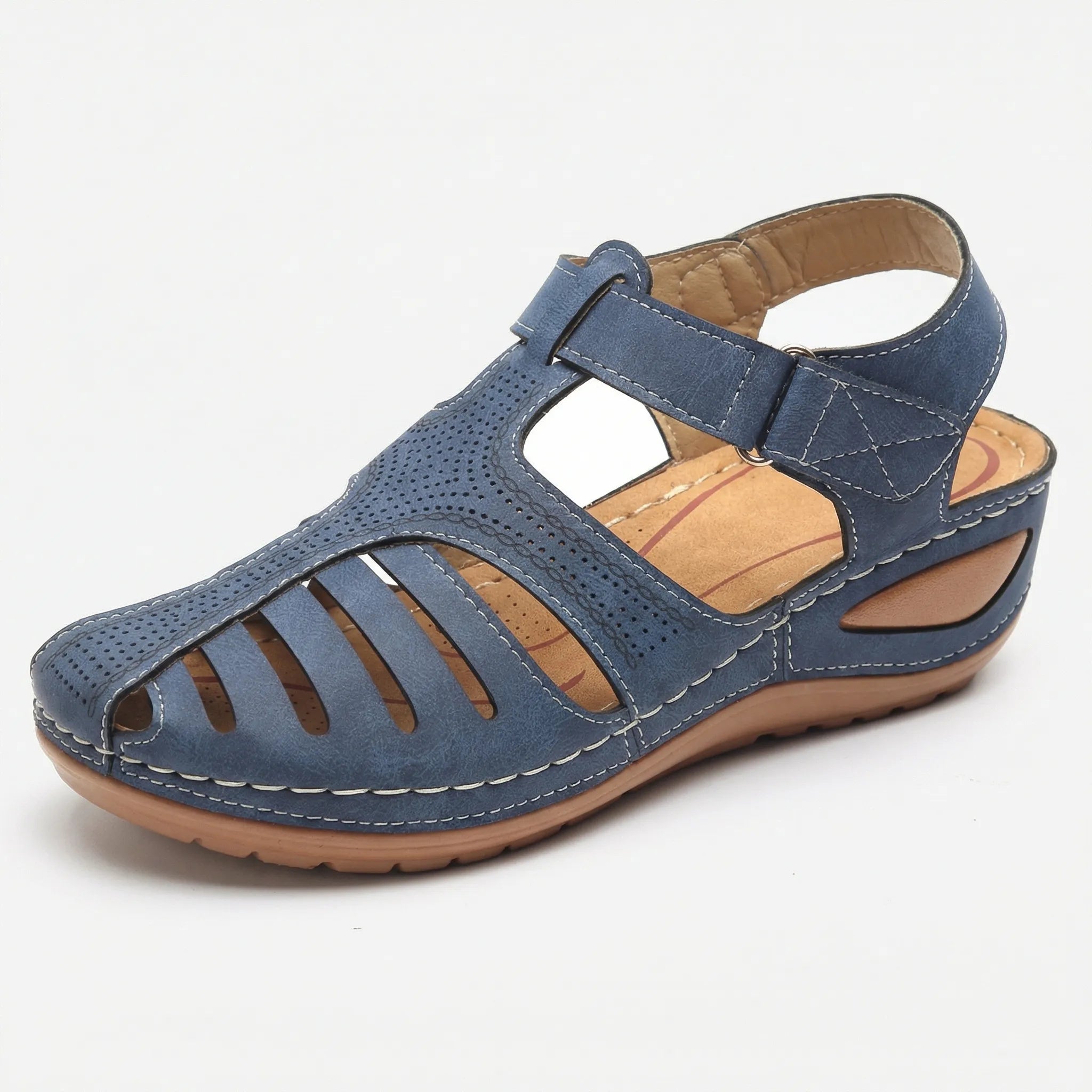 Nordspur | Welvara Closed-Toe Wedge Sandal For Women