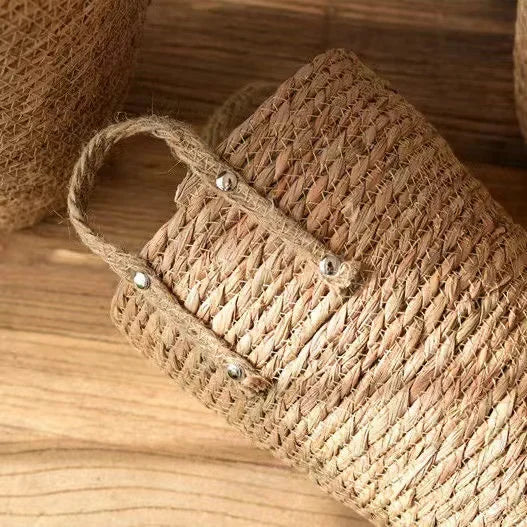 Nordspur | Wickholm Tall Woven Basket With Rope Handles