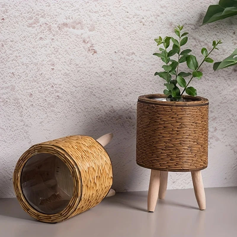 Nordspur | Wicklow Woven Rattan Planter With Raised Legs