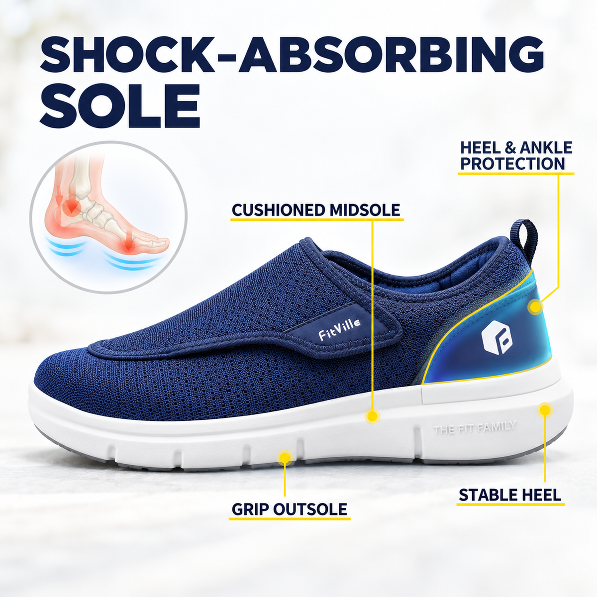Nordspur | Widestryde Extra Wide Adjustable Walking Shoe For Men