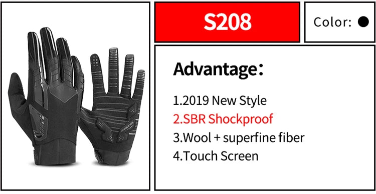 Nordspur | WindGuard Full Finger Cycling Winter Gloves