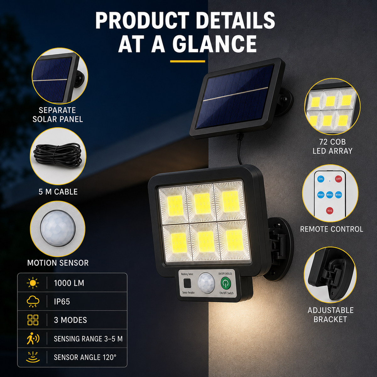 Nordspur | Wireless Solar Wall Light