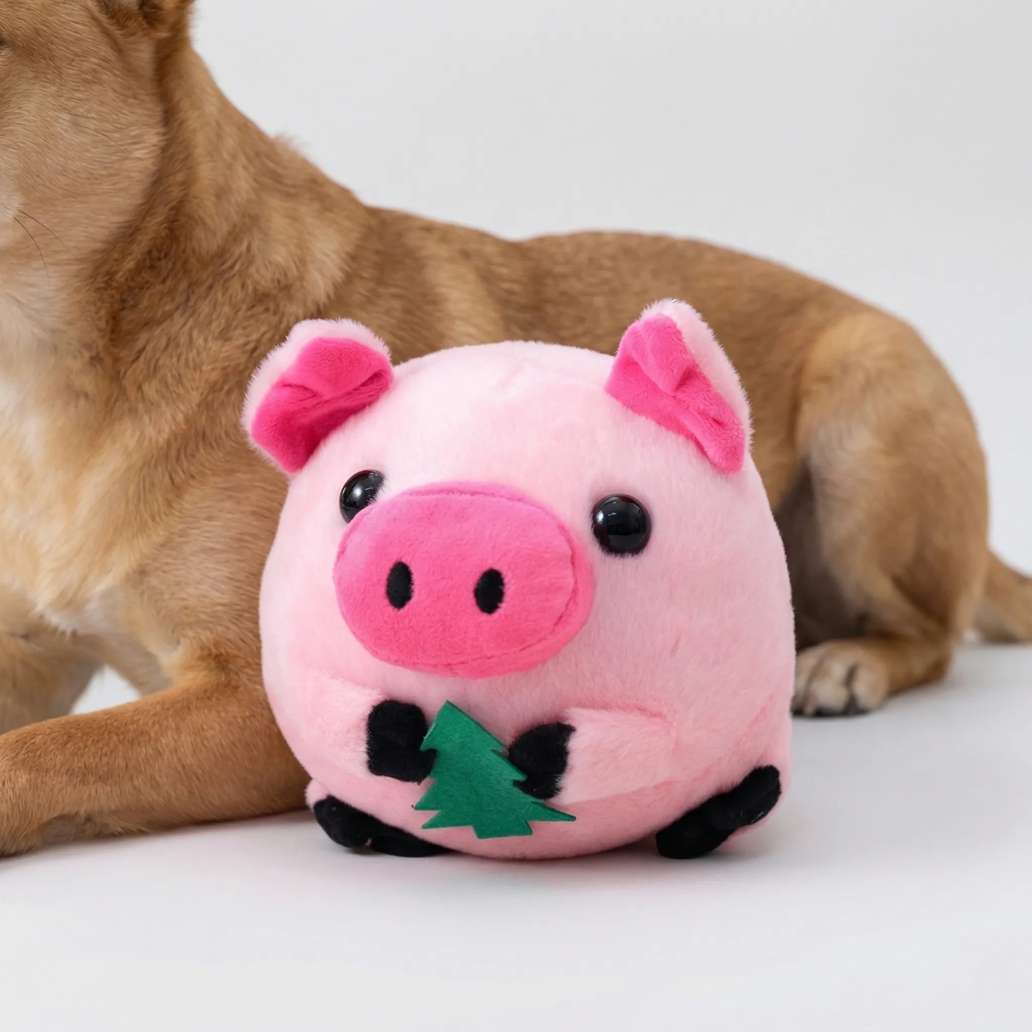 Selbstbewegliches Plüsch-Hundespielzeug mit Quietscher für kleine Hunde