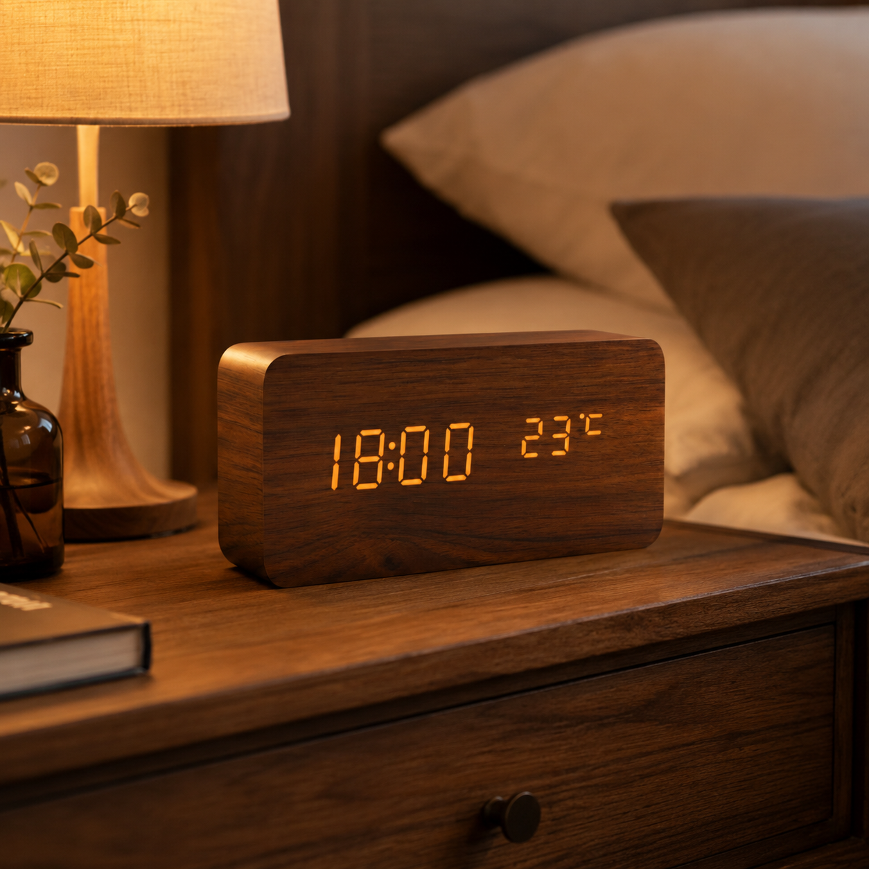 Nordspur | Woodverge Digital Wooden Tabletop Clock