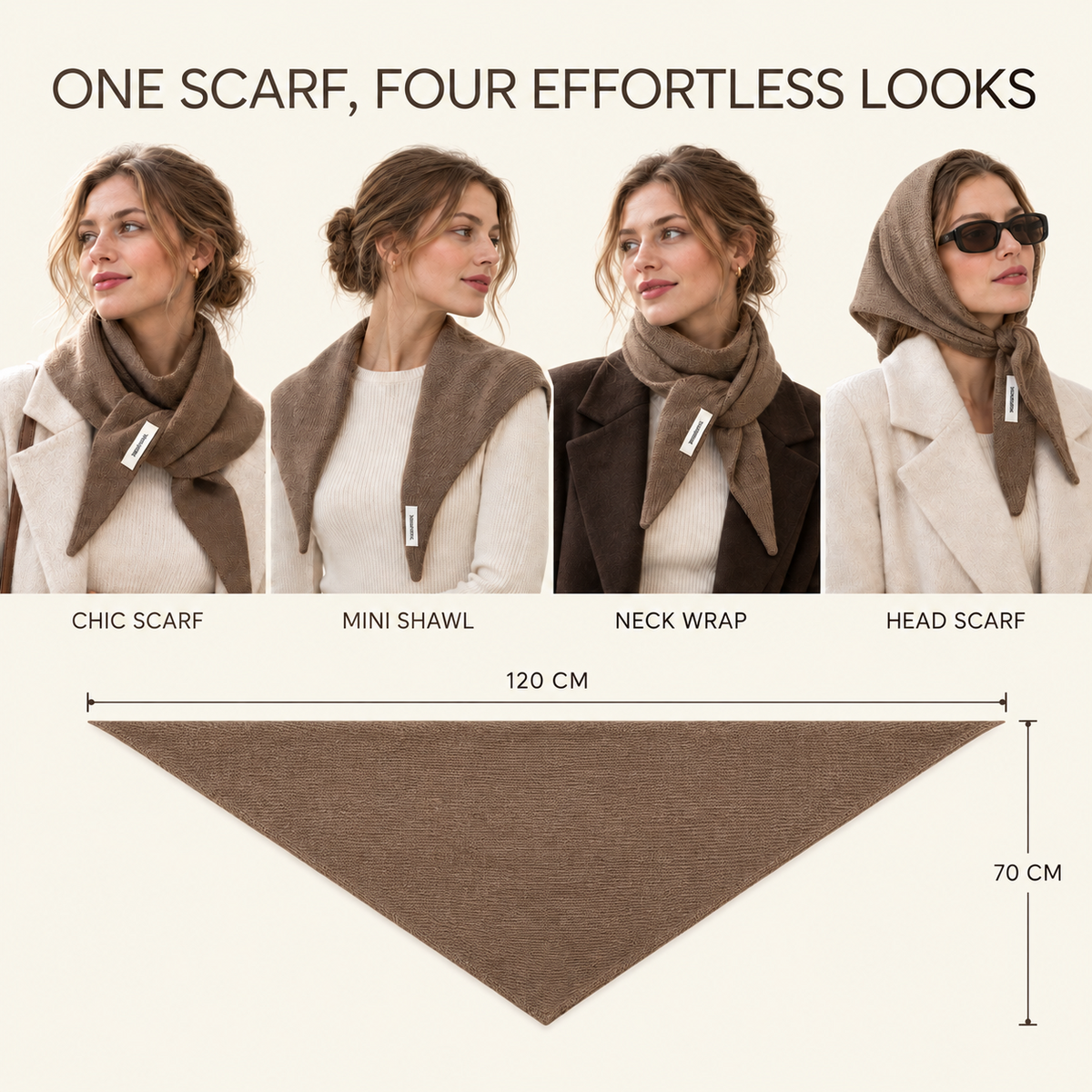 Nordspur | Wool Knit Triangular Scarf