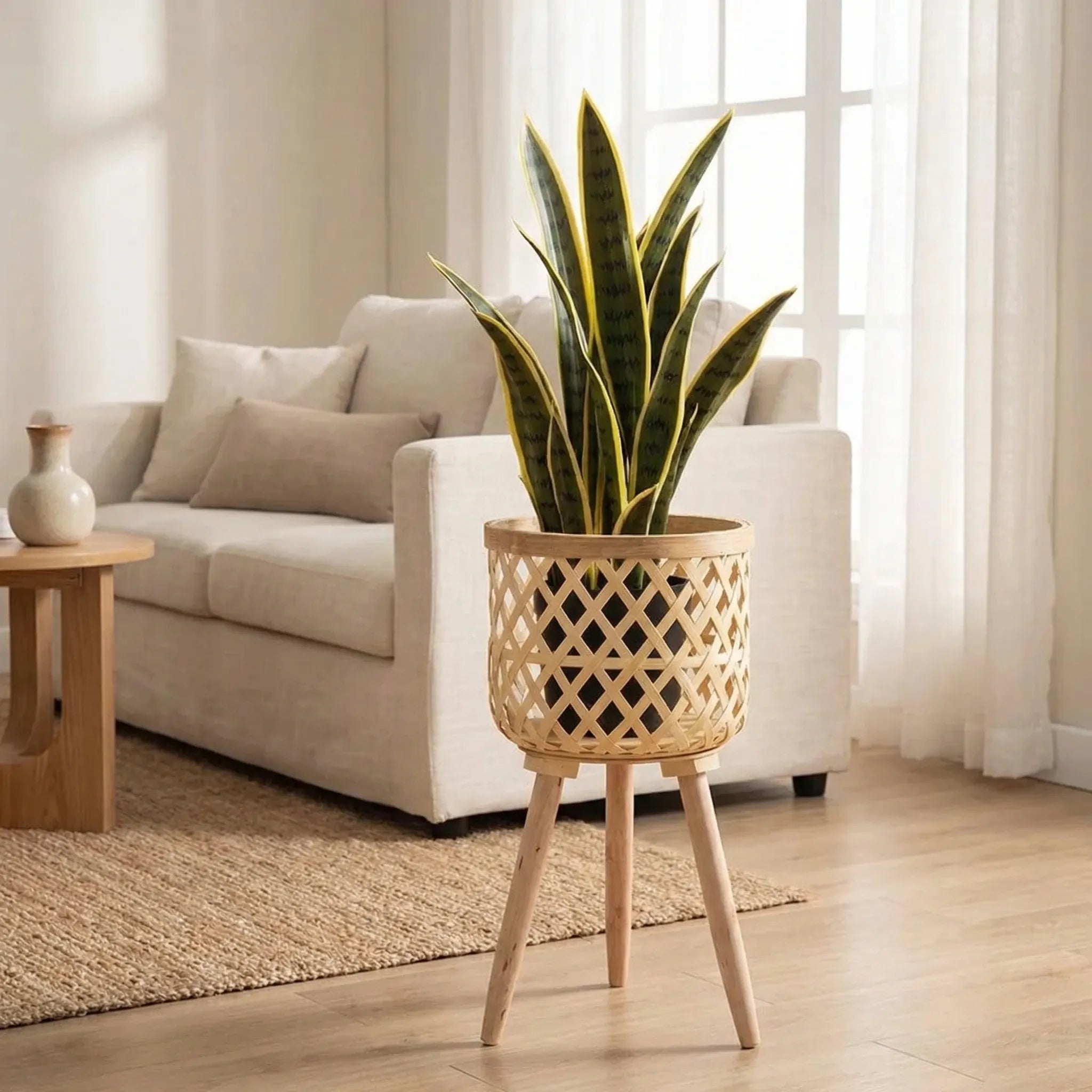 Nordspur | Wovara Hand-Woven Elevated Floor Planter