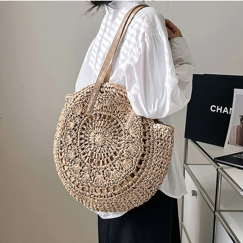 Nordspur | Wovea Round Woven Summer Tote Bag
