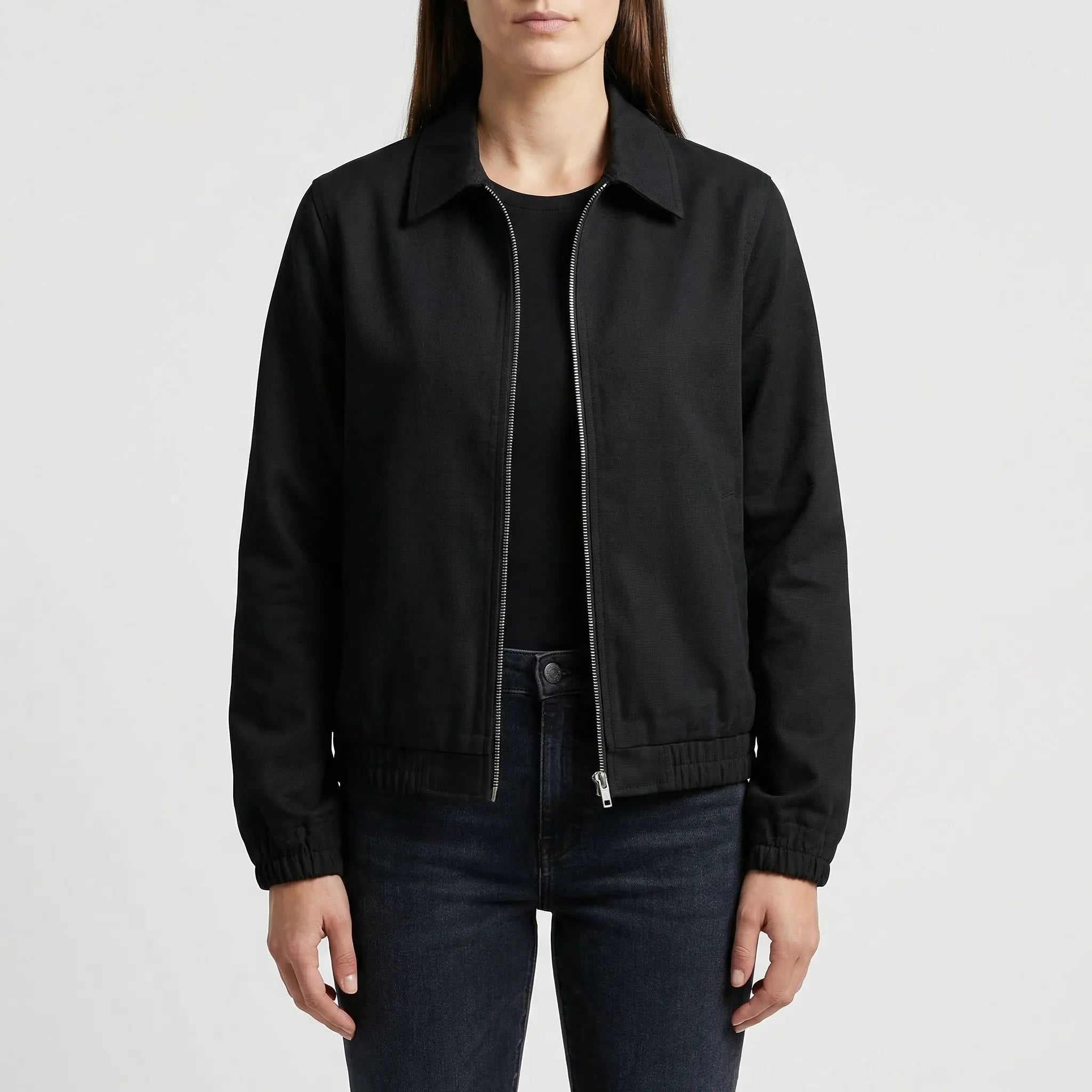 Nordspur | Zephrina Cropped Zip-Up Bomber Jacket