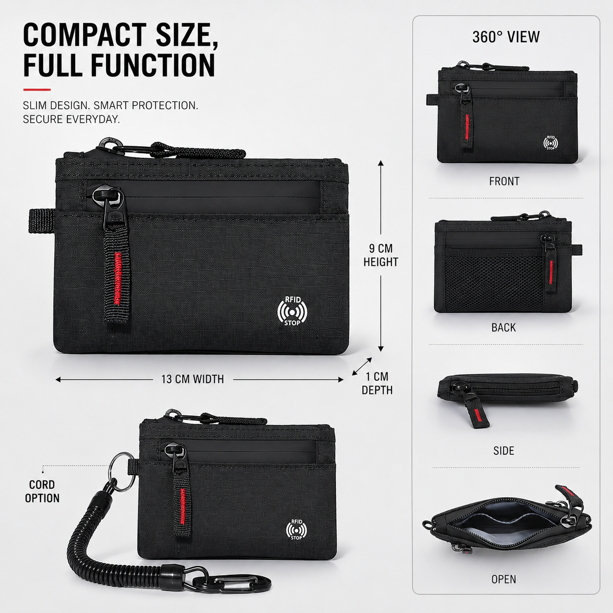 Nordspur | Zipara Compact Zippered Card Wallet