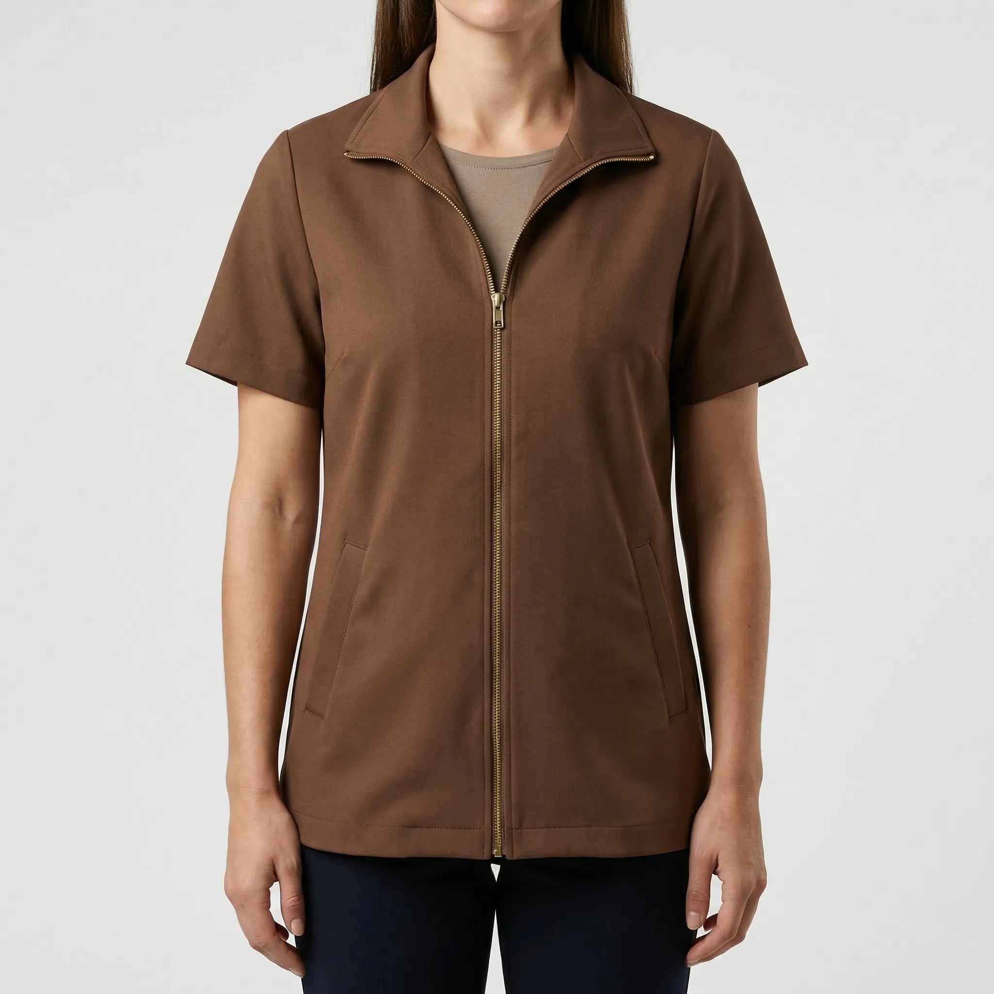 Nordspur | Zippra Cropped Short Sleeve Zip-Up Jacket