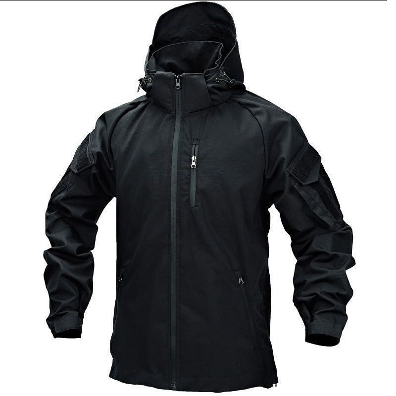 Men's Tactical Hooded Waterproof Jacket - Outdoor Utility Windbreaker