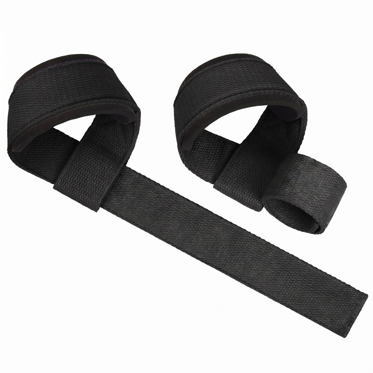 Self-Curling Lifting Straps — Padded Wrist Loops, 1 Pair
